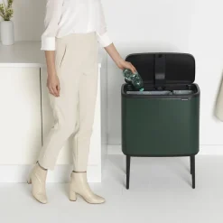 Brabantia Bo Touch Bin Afvalemmer 11 + 23 L - Pine Green