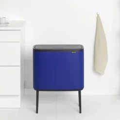 Brabantia Bo Touch Bin Afvalemmer 34 Liter (11 + 23 Liter) - Mineral Powerful Blue Outlet