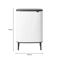 Brabantia Bo Touch Bin Hi Afvalemmer 2 x 30 L - Wit Outlet