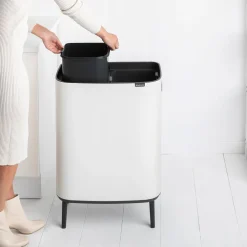 Brabantia Bo Touch Bin Hi Afvalemmer 2 x 30 L - Wit Outlet