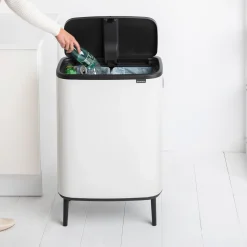 Brabantia Bo Touch Bin Hi Afvalemmer 2 x 30 L - Wit Outlet