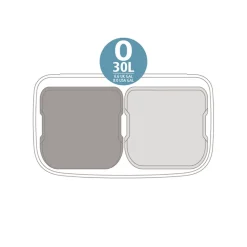 Brabantia Bo Touch Bin Hi Afvalemmer 2 x 30 L - Wit Outlet