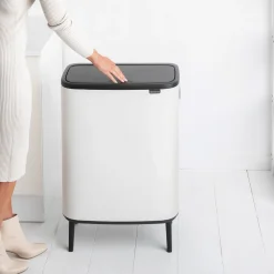 Brabantia Bo Touch Bin Hi Afvalemmer 2 x 30 L - Wit Outlet