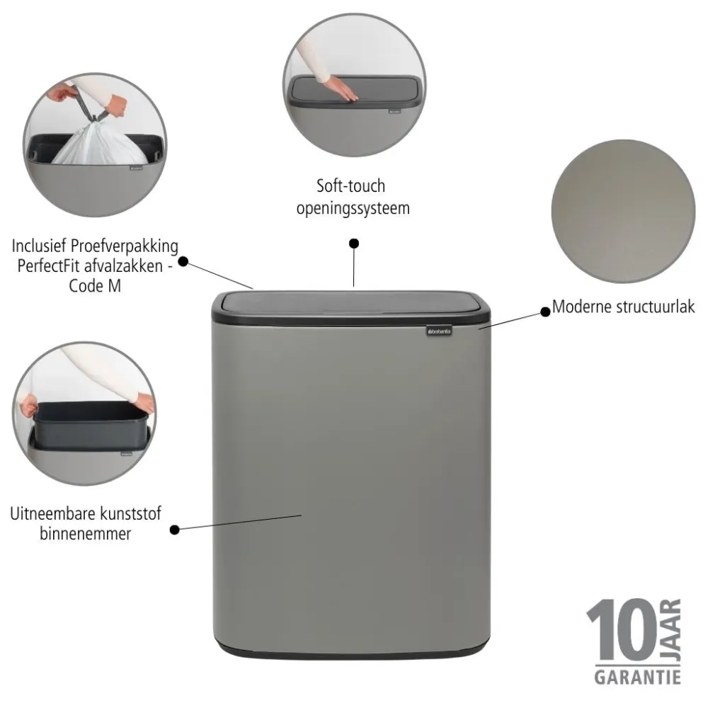 Brabantia Bo Touch Bin 60 Liter - 253792 Clearance