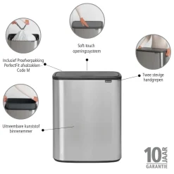 Brabantia Bo Touch Bin 60 Liter Vingerafdrukvrij Clearance