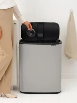 Brabantia Bo Touch Bin Prullenbak Soft Grey 60 liter