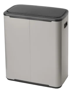 Brabantia Bo Touch Bin Prullenbak Soft Grey 2 x 30 liter