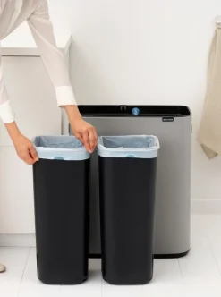Brabantia Bo Touch Bin Prullenbak Soft Grey 2 x 30 liter
