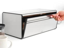 Brabantia Broodtrommel Matt Steel met klepdeksel New