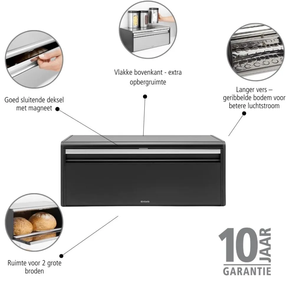 Brabantia Broodtrommel met klepdeksel - 47914