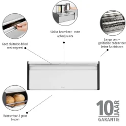 Brabantia Broodtrommel met Klepdeksel - 288467