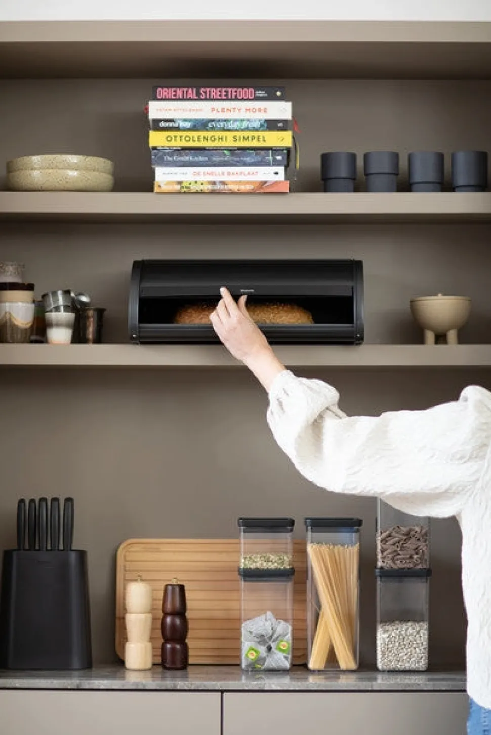 Brabantia Broodtrommel met Schuifdeksel - Confident Grey