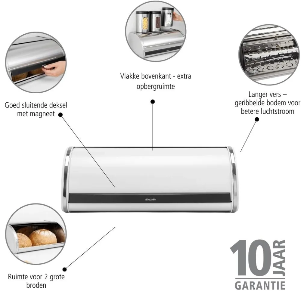 Brabantia Broodtrommel met schuifdeksel - 288471 Hot