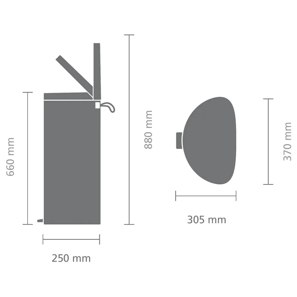 Brabantia Flatback+ Pedaalemmer 30 Liter - 243782