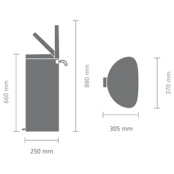 Brabantia Flatback+ Pedaalemmer 30 Liter - 243782