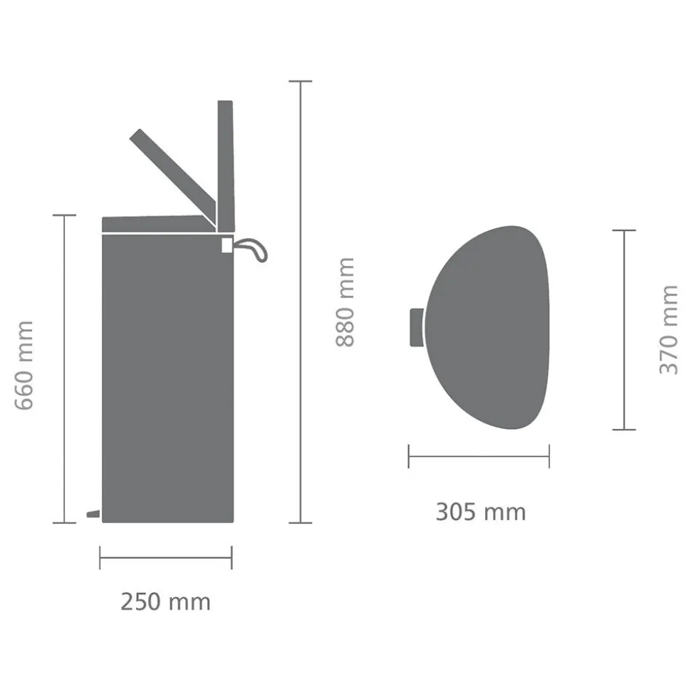 Brabantia Flatback+ Pedaalemmer 30 Liter - 243782