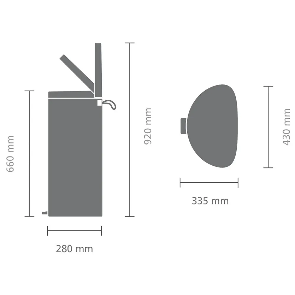 Brabantia Flatback+ Pedaalemmer 40 Liter - 126678 Clearance