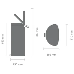 Brabantia Flatback+ Pedaalemmer 30 Liter - 126677 Clearance