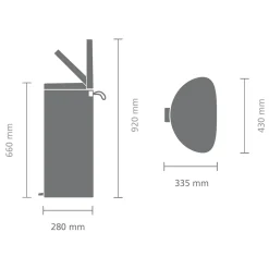 Brabantia Flatback+ Pedaalemmer 40 Liter - 243786 Discount