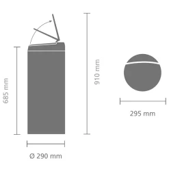 Brabantia FlipBin Afvalemmer 30 Liter
