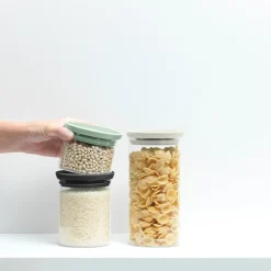 Brabantia Glazen Voorraadbussen stapelbaar - Set van 3 Sale