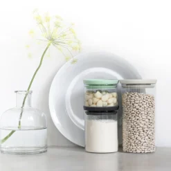 Brabantia Glazen Voorraadbussen stapelbaar - Set van 3 Sale
