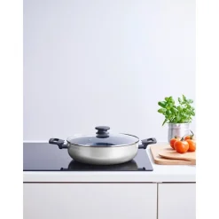 Brabantia Indu+ Hapjespan, 28 cm, anti-aanbaklaag