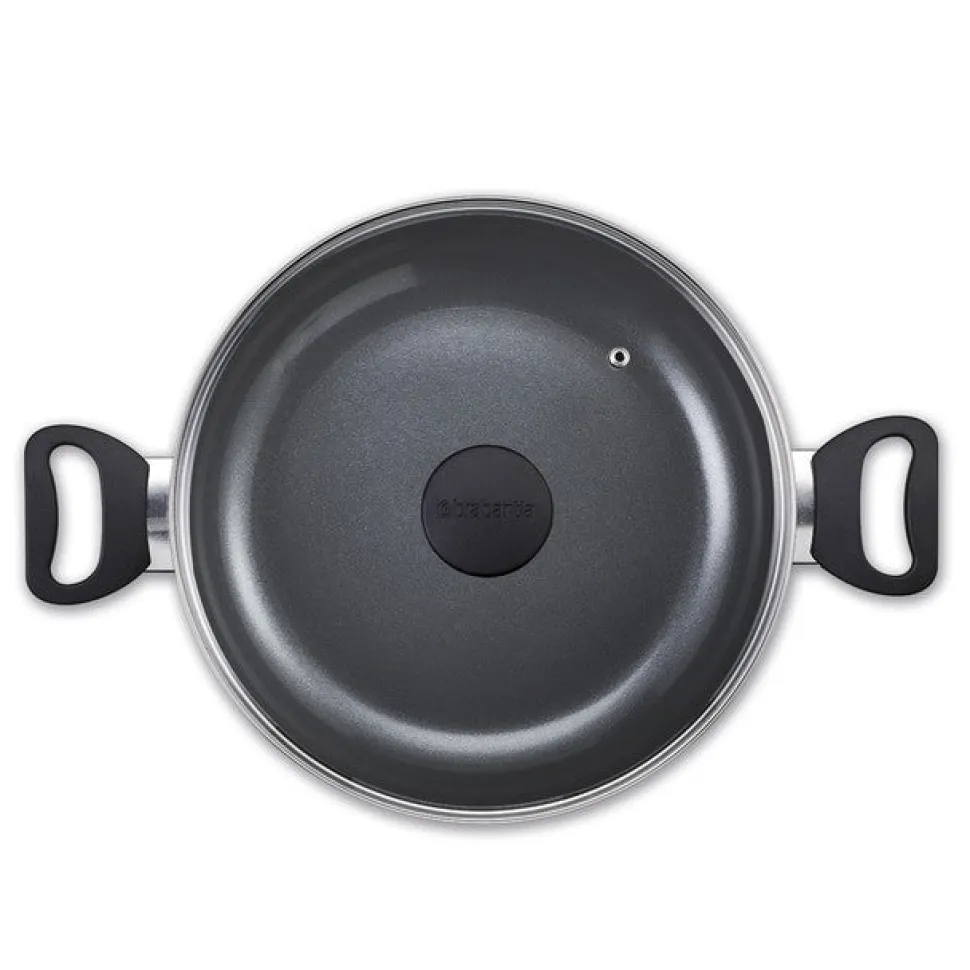 Brabantia Indu+ Hapjespan, 28 cm, anti-aanbaklaag