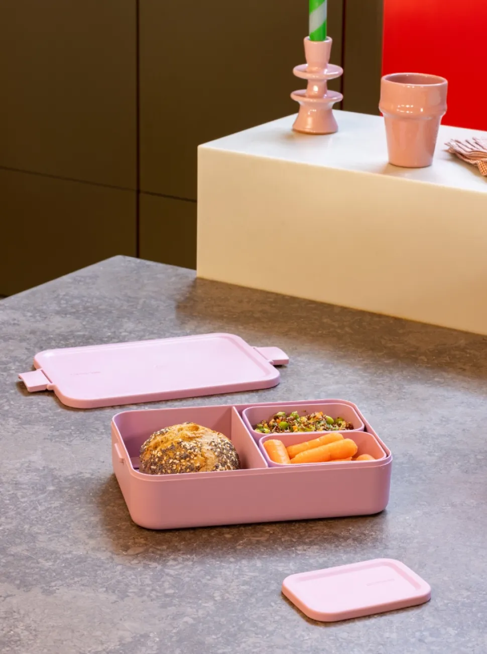 Brabantia Make & Take Bento Lunchbox Broodtrommel Lilac Pink incl Bentobox Large