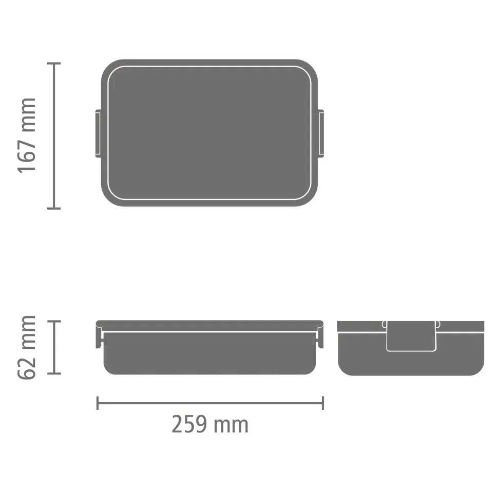 Brabantia Make & Take Bento Lunchbox - Kunststof - Light Grey