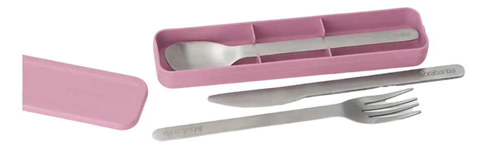 Brabantia Make & Take Bestekset Lilac Pink To Go 3-delig