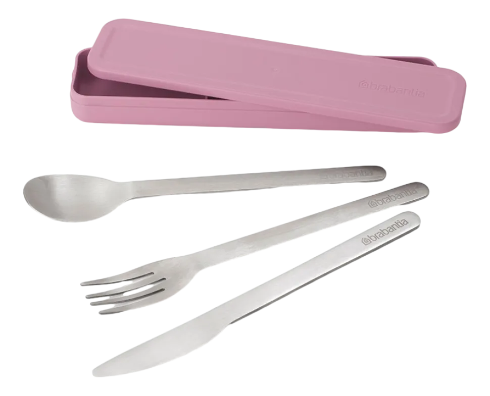 Brabantia Make & Take Bestekset Lilac Pink To Go 3-delig