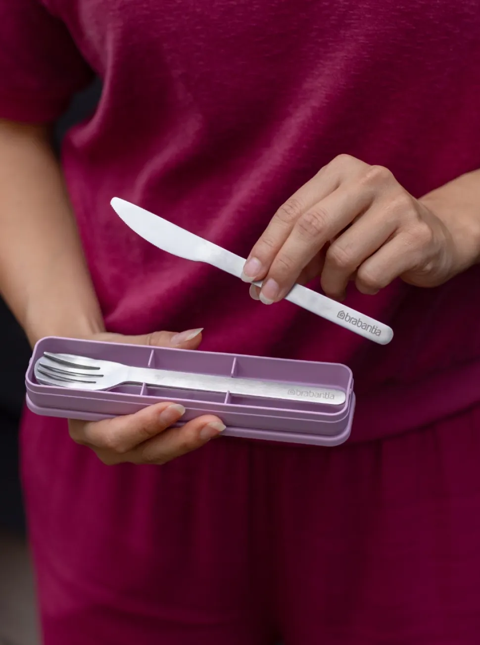 Brabantia Make & Take Bestekset Lilac Pink To Go 3-delig