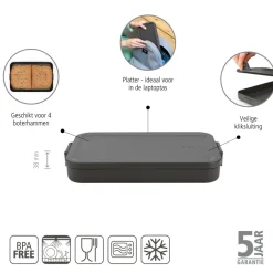 Brabantia Make & Take Lunchbox Small - Kunststof - Dark Grey Online
