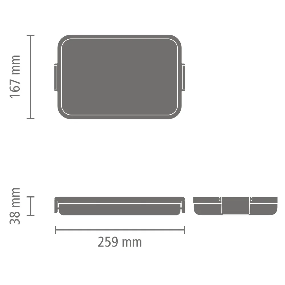 Brabantia Make & Take Lunchbox Small - Kunststof - Dark Grey Online
