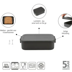 Brabantia Make & Take Lunchbox Medium - Kunststof - Dark Grey Clearance