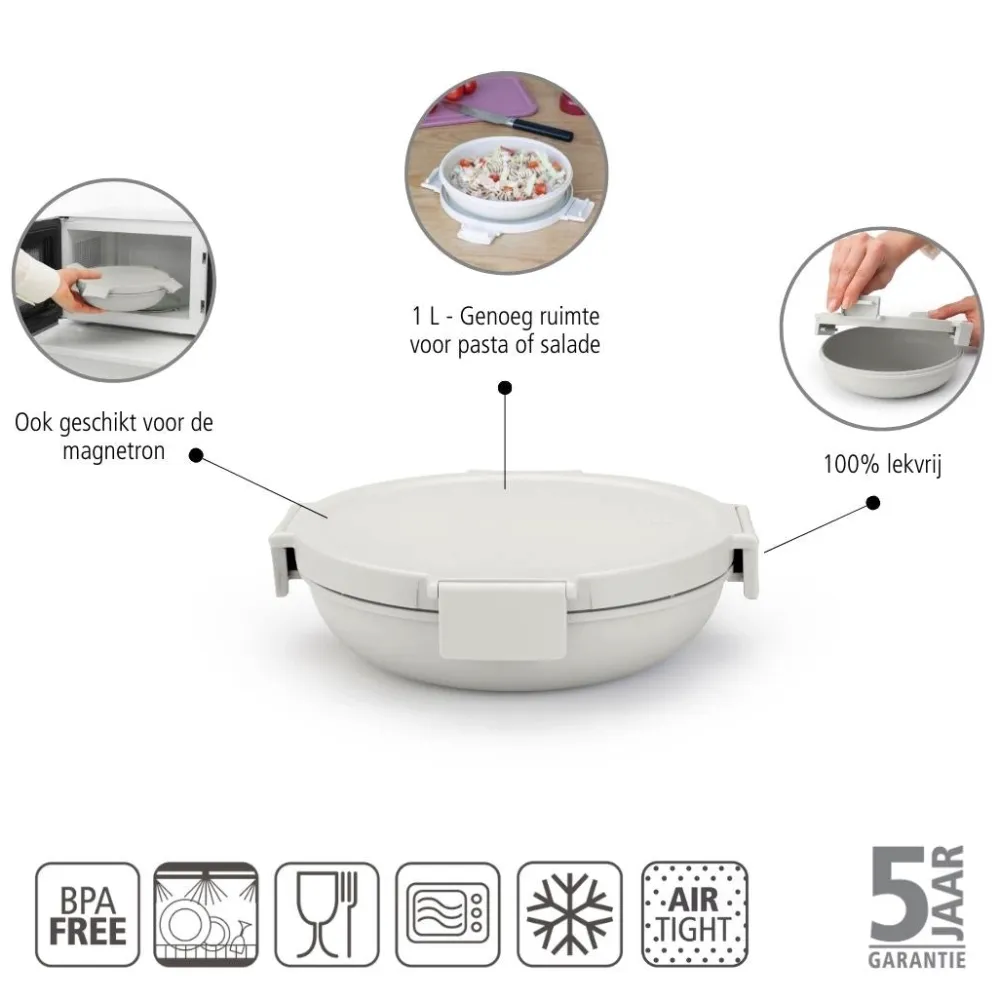 Brabantia Make & Take Lunchbox 1 L - Kunststof - Light Grey Discount