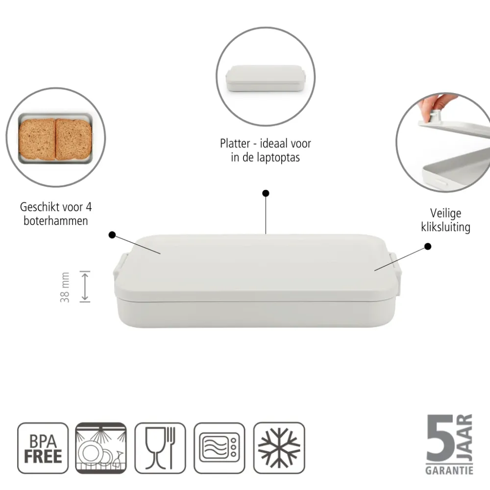 Brabantia Make & Take Lunchbox Small - Kunststof - Light Grey Hot