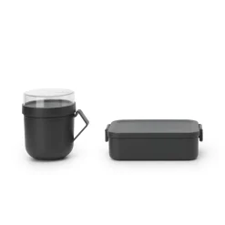 Brabantia Make & Take Lunchset 2-delig - Kunststof - Dark Grey