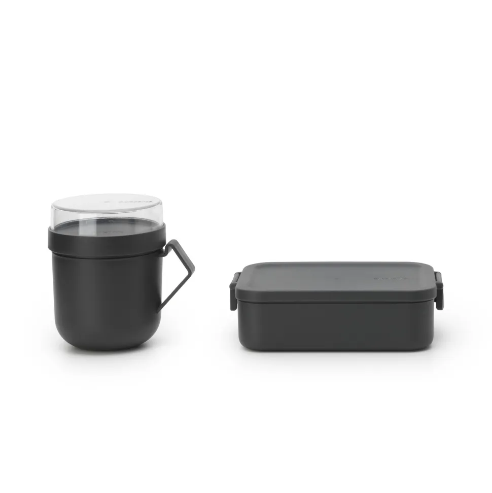 Brabantia Make & Take Lunchset 2-delig - Kunststof - Dark Grey