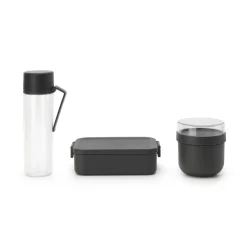 Brabantia Make & Take Ontbijt- en Lunchset 3-delig - Kunststof - Dark Grey