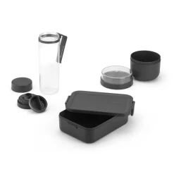 Brabantia Make & Take Ontbijt- en Lunchset 3-delig - Kunststof - Dark Grey