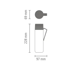 Brabantia Make & Take Waterfles met Fruitfilter 0,5 L - Dark Grey