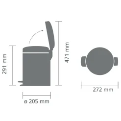 Brabantia NewIcon Pedaalemmer - Soft Beige Discount