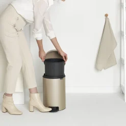 Brabantia NewIcon Pedaalemmer 12 L - Metallic Gold
