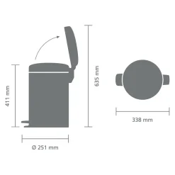 Brabantia NewIcon Pedaalemmer 12 Liter - 288433