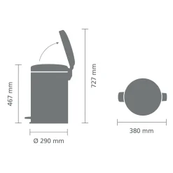 Brabantia NewIcon Pedaalemmer 20 L - Pine Green