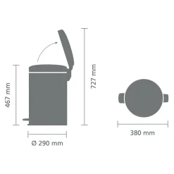 Brabantia NewIcon Pedaalemmer 20 Liter - 288437