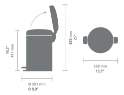 Brabantia NewIcon Prullenbak Soft Grey Discount