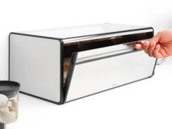 Brabantia Regular Broodtrommel Brilliant Steel met klepdeksel